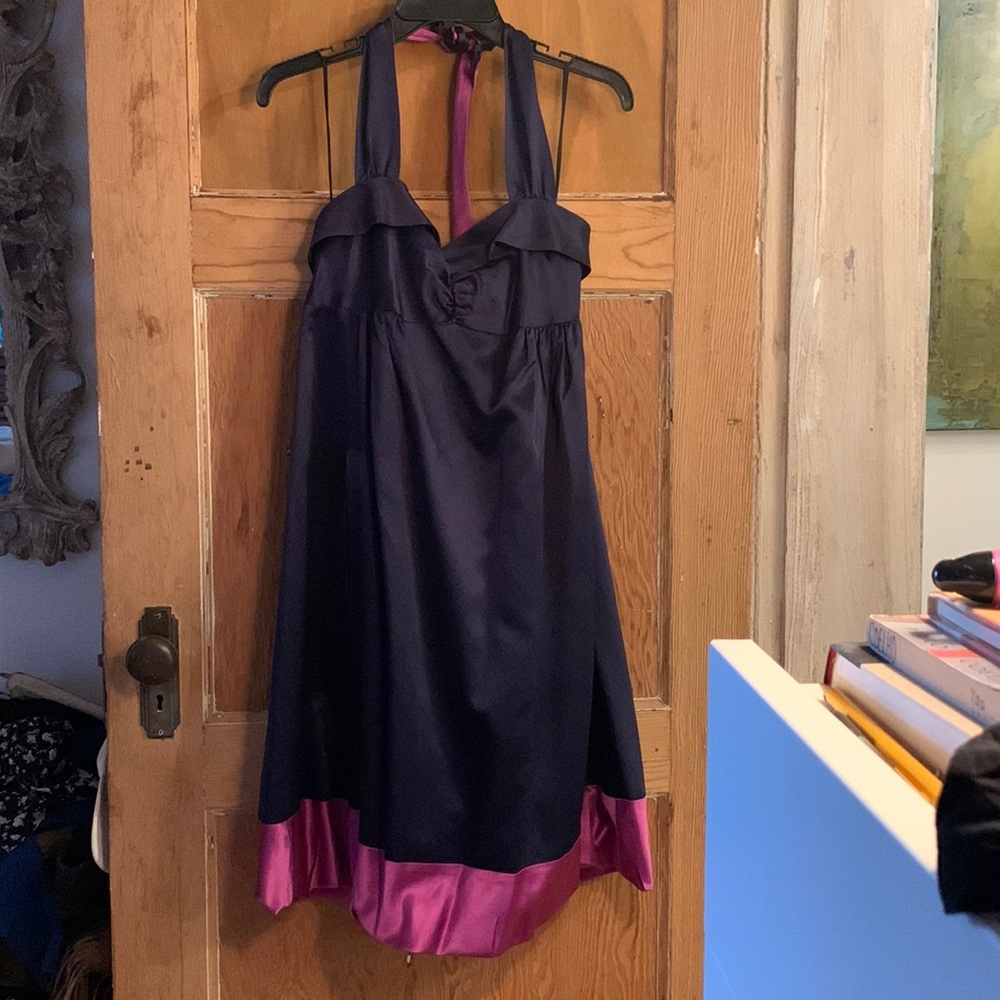 Marc Jacobs Navy & Magenta Holiday Dress